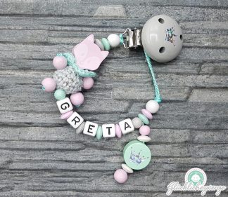 Personalisierte Schnullerkette mit Namen / Namenskette Baby